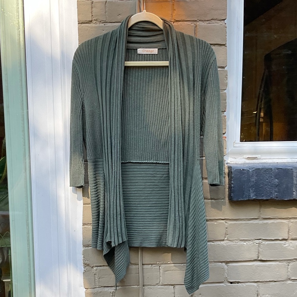 Green drapey sweater